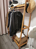 家逸实木梯形衣帽架落地衣架挂衣架入户衣服架房间立式衣架客厅卧室 长100cm原木色-榉木 实拍图