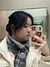 库班猪格子围巾女士秋冬季学生百搭加厚毛线礼物情侣送朋友保暖可爱围脖 复古格咖啡【软fufu】 实拍图
