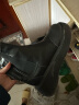 Bella Lily靴子女士短靴切尔西靴黑色牛皮2023冬季新款洋气后拉链中筒靴真皮 黑色 36 实拍图