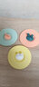 创意圆形硅胶杯盖通用陶瓷杯马克杯盖子可爱卡通密封防漏水杯盖单卖玻璃水杯茶杯配件多功能DIY防尘防盖子 黄+绿+红 三个装 实拍图