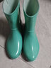 简慕菲 中筒雨鞋女短筒水鞋水靴女保暖加绒塑胶鞋防滑防水牛筋底套鞋 绿色加绒 40 实拍图