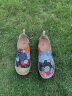 U·IN彩绘旅行鞋托莱多1花卉时尚软底女鞋一脚蹬帆布鞋 大和绣 36.5 实拍图