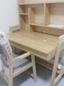 木叶私语（MUYESIYU）实木书桌书架一体升降电脑桌卧室写字桌简约家用高中生专用学习桌 【普通款】原木色书桌+B款扶手椅 100*60*75cm【双抽】 实拍图