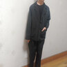 佐优品坠感西装套装男秋冬季西服外套韩版宽松休闲小西裤正装成人礼毕业 (三件套) 西装+西裤+黑T恤 M建议115斤以内 实拍图