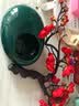 爱泽宝 中式仿真梅花枝腊梅假花干花桌面摆设家居客厅玄关装饰花花艺摆件小盆栽盆景禅意摆设 大红梅花1支+绿花瓶 实拍图
