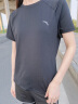 安踏（ANTA）【吸湿速干】短袖 女24夏季新款t恤打底纯色运动跑步训练宽松显瘦 【吸湿速干-反光印花】基础黑-7 S/160 实拍图