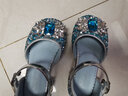 斯纳菲女童凉鞋夏季儿童爱莎水晶公主鞋小女孩舒适百搭半凉鞋爱莎蓝29 实拍图