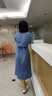 歌力思（ELLASSAY）ELLASSAY歌力思2023早春新品开叉衬衫式牛仔连衣裙女EWW341N03300 深牛仔蓝 S 实拍图