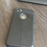 bova 适用苹果iPhone手机壳磨砂防滑防指纹 全包边防摔软壳简约商务潮男款硅胶套散热手机后盖保护壳潮 4.7英寸苹果7/苹果8通用黑色皮纹软壳 实拍图