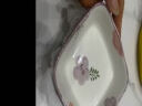 素美吉（SUMEIJI）小碟子蘸料碟陶瓷调味调料碟酱料碟醋碟酱油火锅油碟蘸水蘸酱碟 紫熏花-4.5英寸碟（2个装） 实拍图