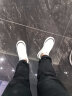 CLCEY滑板鞋平板鞋男士帆布鞋2025春秋时尚低帮板鞋男透气百搭运动鞋男 白黑 41 实拍图