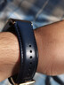 迈乐丰适用华为B7丨B6手环表带B5B3真皮时尚钢制金属商务氟橡胶防水运动替换腕带 B5手环表带【真皮静谧蓝】 实拍图