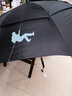 艾尔珑直杆长柄伞男士511雨伞双人大号超大加固抗风防雨双层防风潮流伞 黑色（二代 135CM） 实拍图