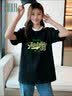 Halo Queen宽松t恤运动短袖T恤女夏季撞色字母印花上衣H143T1416 实拍图