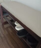自然元素实木换鞋凳门口家用简约现代软包长凳子北欧床尾凳可坐鞋凳式鞋柜 胡桃色-长80CM（软包坐面） 实拍图