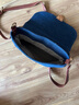 袋鼠（KANGAROO）小众设计牛仔布复古斜挎包包女包2024斜挎韩版休闲通勤褶皱单肩包 牛仔蓝色 实拍图
