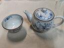 千代源光峰小蓝芽线唐草茶杯茶壶 日本原装进口陶瓷品茗杯日式茶具套装 线唐草茶壶 实拍图