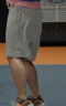 马登工装 美式重磅珠地空气层短裤针织刺绣运动五分卫裤男夏 米灰色（版型宽松） L 晒单实拍图