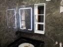 文野（WENYE） 太空铝浴室智能镜柜挂墙卫生间镜子带灯除雾置物架梳妆镜箱单独 72cm黑（灯+除雾）双门 晒单实拍图