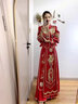 枝己丝绒秀禾服新娘婚纱2025新款结婚礼服中式嫁衣古装敬酒服婚服 丝绒1111 S 实拍图