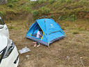 骆驼户外帐篷便携式涂银自动速开防晒防雨野营装备 A1S3NA111-2蓝色 实拍图