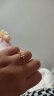 赛菲尔黄金戒指女足金古法珐琅花朵心形花丝活口女戒送女友礼物 约2.33克 晒单实拍图