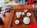 德化陶瓷羊脂玉功夫茶具德化白瓷高档茶杯套装家用办公室会客陶瓷泡茶盖碗 实拍图