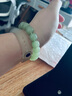 玉菲雅真和田玉手链男玉手链女复古桶珠老型珠单圈珠晴水绿玉器手串 青白色老型珠手链 实拍图