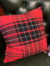 无印良品（MUJI）棉法兰绒靠垫 抱枕可拆洗 红色格纹 43×43cm 实拍图
