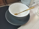 器物集 加厚拉花咖啡杯套装欧式300ml陶瓷美式拿铁杯意式浓缩卡布奇诺杯 哑光灰300ML咖啡杯碟 实拍图