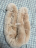 上海故事兔毛围脖女秋冬季纯色皮草獭兔毛球球真毛围巾女加厚毛领188046 米色 实拍图