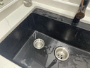 意狄讴（Yedeeo）意大利石英石水槽厨房洗手池洗菜盆花岗岩单槽台下盆洗碗槽黑7088 【7078SY】780*470裸盆配置 实拍图