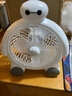 桑晒（SANGSHAI）小风扇桌面卡通迷你可爱儿童电风扇小型学生宿舍床上台式风扇办公室插电定时遥控涡轮扇 大白+3米延长线 实拍图