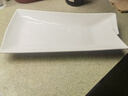 驰度菜盘鱼盘高级感长型蒸鱼盘酒店饭店特色中式盘子长方形冷菜凉菜盘 14英寸汉瓦条盘-白瓷 晒单实拍图