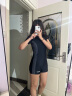 速安视SWANS泳衣女温泉遮肚保守连体专业游泳显瘦海边防晒速干泳装 XL 实拍图