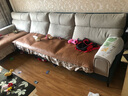 舒尔乐 沙发垫夏季凉席坐垫冰丝藤席定做夏天沙发凉垫子防滑沙发套罩巾 复古红棕色 70*240cm 实拍图
