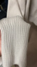 无印良品（MUJI）女式 棱纹编织 圆领短款针织衫 长袖女款 女装 薄款毛衣 绿色 M (160/84A) 实拍图