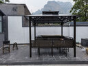 藤朝家具（Teng chao jia ju）户外庭院凉亭简易组装别墅楼顶露天台室外花园院子亭子 3X3M亭+3座+桌+双帘【8柱】 实拍图