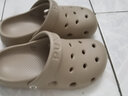 朴西多巴胺情侣洞洞鞋女款夏季外穿2025新款踩屎感沙滩防滑包头凉鞋女 卡其色+煤球鞋花 40-41 实拍图
