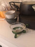 禾阳 玻璃茶漏茶滤 创意茶叶过滤网泡茶器茶隔漏斗茶具配件滤茶器 绿色玻璃茶漏（纱网） 实拍图
