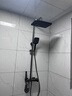 派菲娅奶油风恒温淋浴花洒套装家用沐浴全套钢琴花洒卫浴全铜龙头淋浴器 【玻璃-恒温数显】枪灰方 实拍图
