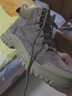 骆驼（CAMEL）马丁靴复古休闲工装靴秋冬季加绒户外徒步厚底情侣款增高登山鞋男 GE12235358R卡其-男款加绒(偏大一码) 38 实拍图
