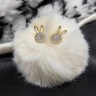 KASIYU2024新款本命年可旋转小兔子耳钉夏季小众设计小巧精致可爱耳环女 兔子耳钉 晒单实拍图