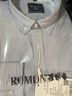 罗蒙（ROMON）牛津纺长袖衬衫男新款休闲纯棉衬衣青年时尚修身衬衫 CS19HF61022蓝白条 41 (建议140-160斤) 实拍图
