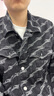 GXG 男装 城市回溯满身提花时尚牛仔夹克外套 2023年秋季新款 黑灰 L 实拍图