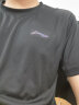 李宁（LI-NING）羽毛球健身运动户外跑步训练休闲短袖T恤ATSP503-1 黑色 M码 男款 实拍图