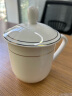 洁雅杰陶瓷茶杯 带盖水杯子(350ml)陶瓷茶杯陶瓷办公杯 6只装 贵族杯 实拍图