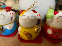 恒多汽车摆件招财猫平安创意陶瓷车载装饰品车内用品小玩偶可爱公仔 五福平安招财猫一套 五福招财猫套装5只 实拍图