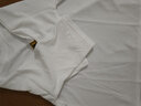 极溪t恤男夏季时尚潮流短7分袖男宽青少年校园风冰丝衣个性潮流男 T04白色 L 实拍图