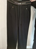 浪莎秋冬女裤桑蚕丝羊毛阔腿裤垂感毛呢加绒裤高腰直筒休闲裤子 实拍图